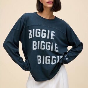 DAYDREAMER BIGGIE VINTAGE BLACK VARSITY LONG SLEEVE TEE, VARIOUS SIZES